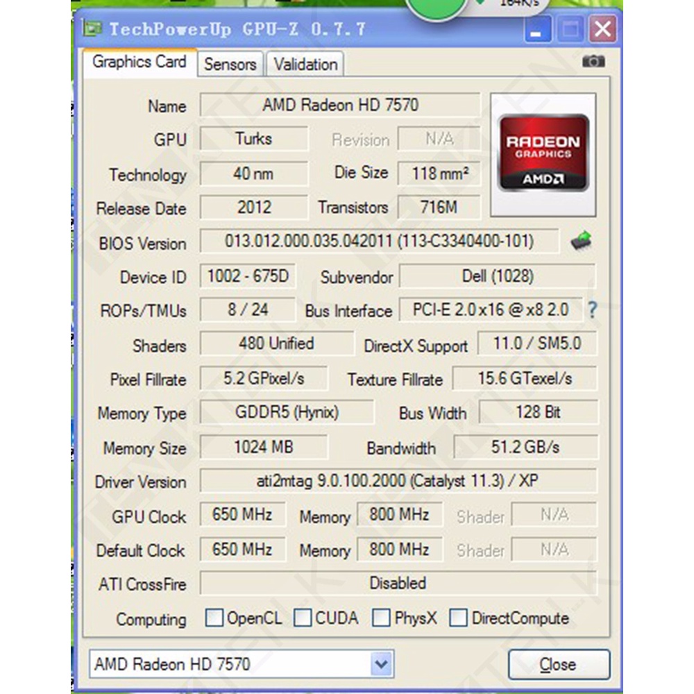 Card Màn Hình Amd Radeon 7570 1Gb Dr5 128Bit, Chơi Full Đc Nhiều Loại Game.  Hình Thức Đẹp 90% | Shopee Việt Nam