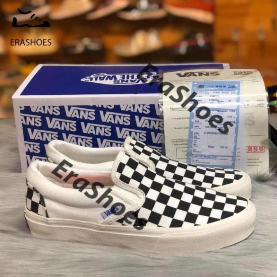 Giày Vans vault caro (Checkerboard Slip On) Bản SlÊU CẤP Nam/Nữ (Chụp tại Shop)