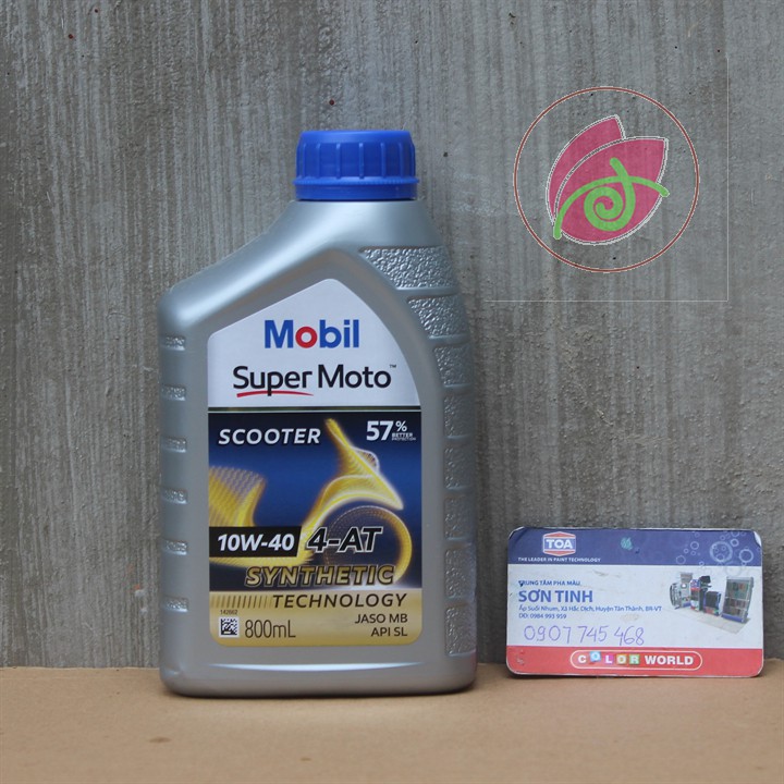 Dầu nhớt Mobil Super Moto Scooter 10W-40 CHUYÊN XE TAY GA 1000ml hoặc 800ml (singapore)