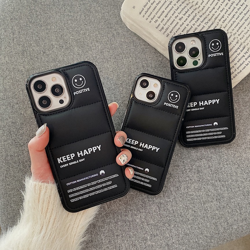 Ốp điện thoại da kiểu áo khoác phao thích hợp cho iPhone 13 Pro Max 12 Pro 11 Pro Max X XS XR