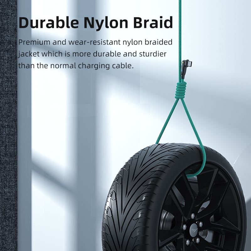 Dây Cáp Sạc Bện Nylon 60W 3A 180 Type C Chất Lượng Cao° Dây Cáp Sạc Nhanh Cho Điện Thoại Samsung Android