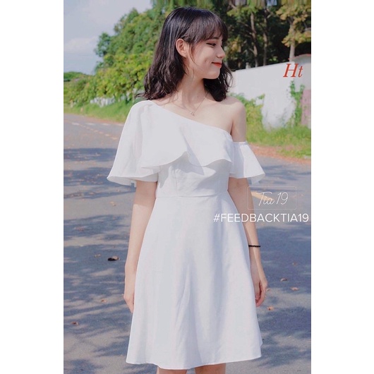 Váy bèo lệch vai tiểu thư H2V688