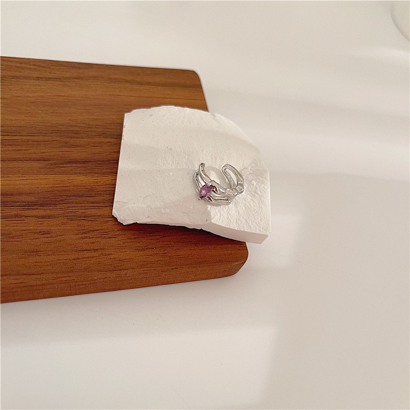 Khuyên Kẹp Vành Tai Kim Loại Hai Lớp Hình Chữ Thập Ngôi Sao Phong Cách hip hop