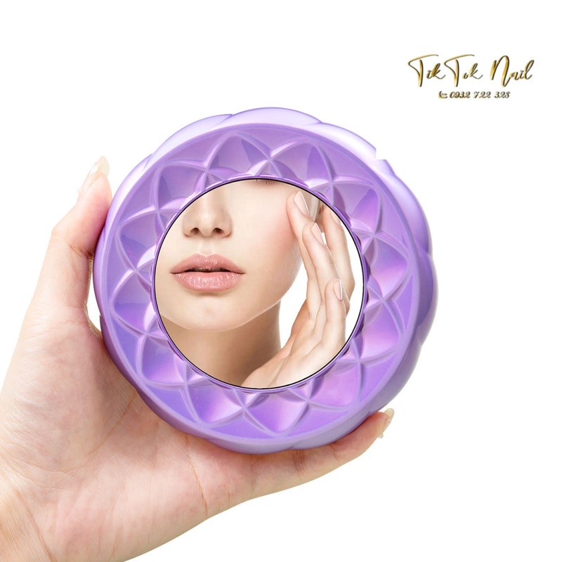 máy hơ mini tròn soi gương 18 bóng đèn