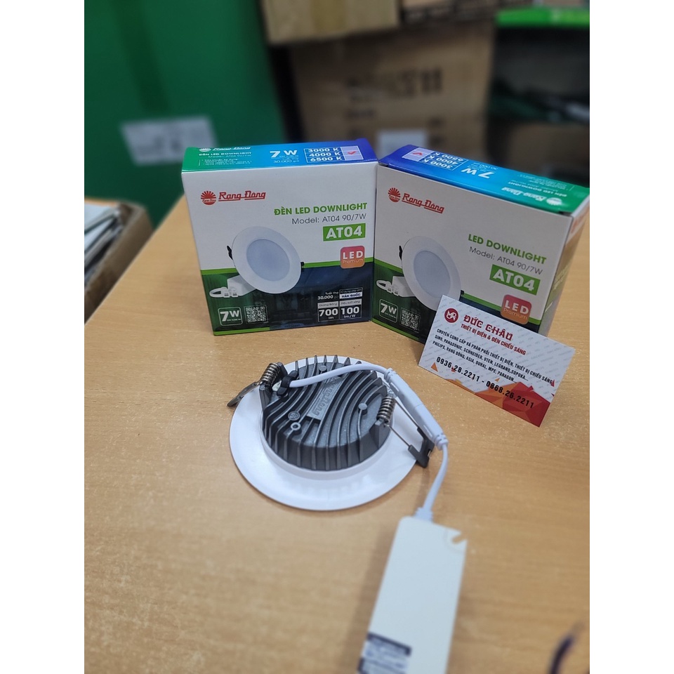 Đèn Led rạng đông 7W âm trần đổi 3 màu trắng/ vàng/ trung tính hàng chính hãng có bảo hành
