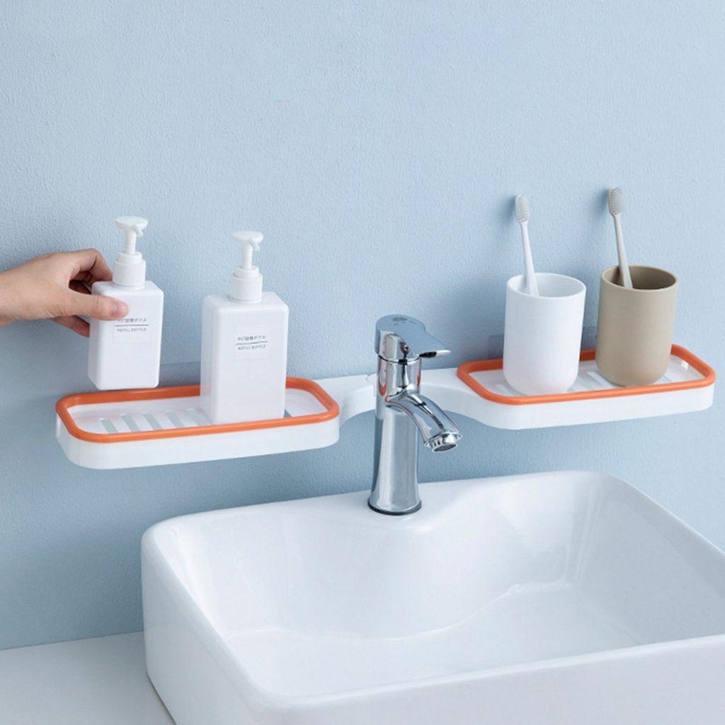 JARRED 1 Giá Đựng Đồ Dùng Gắn Góc Tường Bằng PP Không Cần Khoan Lỗ 180 Độ Tiện Dụng°/90° Dụng Cụ Gia Dụng Có Thể Xoay Được