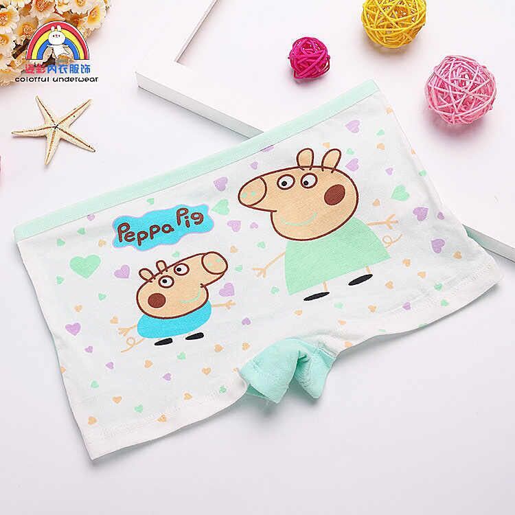 Set 4 quần chip đùi heo Peppa Chất cotton mềm mịn cho bé size từ 10-28kg