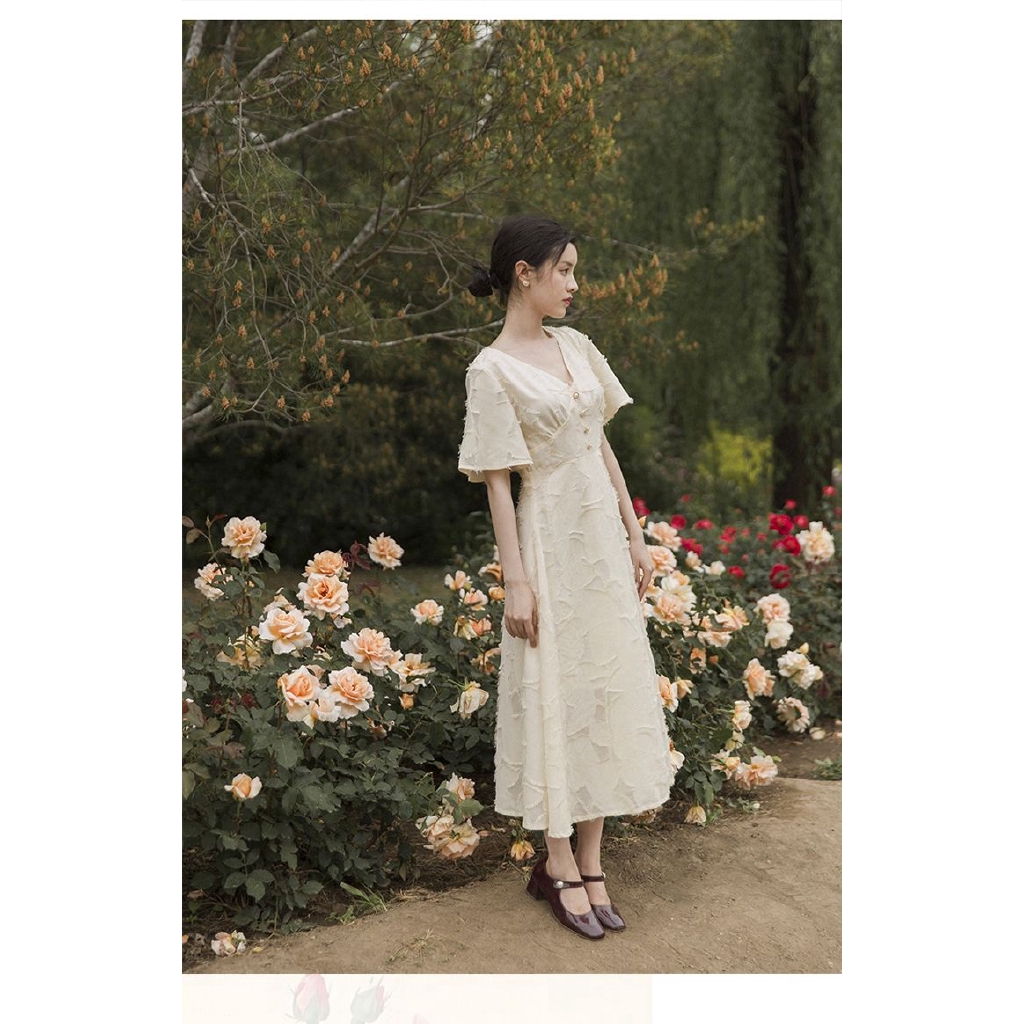 Đầm Maxi Phong Cách Retro Pháp Thời Trang Mùa Hè Cho Nữ | BigBuy360 - bigbuy360.vn