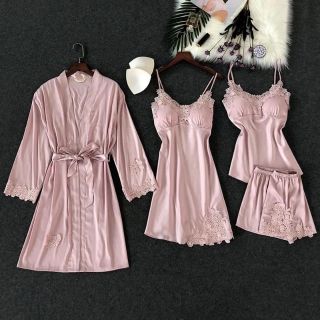 Set ngủ lụa 3 chi tiết
