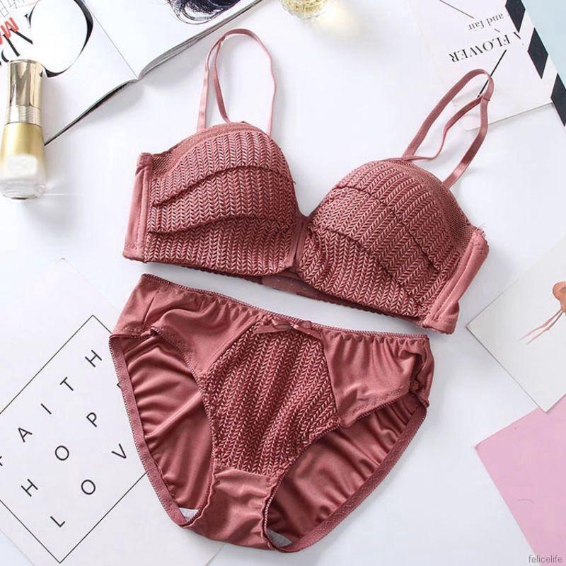 Áo ngực không gọng màu trơn viền ren quyến rũ cho nữ