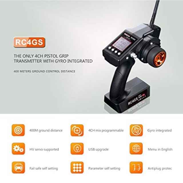 Tay điều khiển RC4GS v3 5 kênh và tàu sóng lên đến 400m