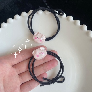 Dây cột tóc hình chú heo hồng dễ thương phong cách hàn quốc
