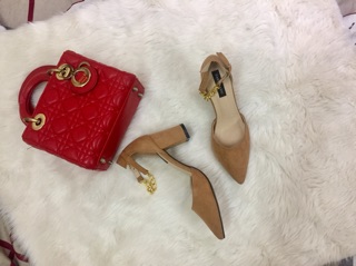 Giày da lộn quai xích (ảnh thật)
