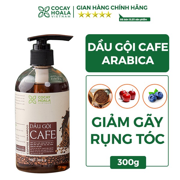 Dầu Gội Cafe Arabica kích thích mọc tóc giảm gãy rụng nuôi dưỡng tóc đen mượt Cocayhoala 300g