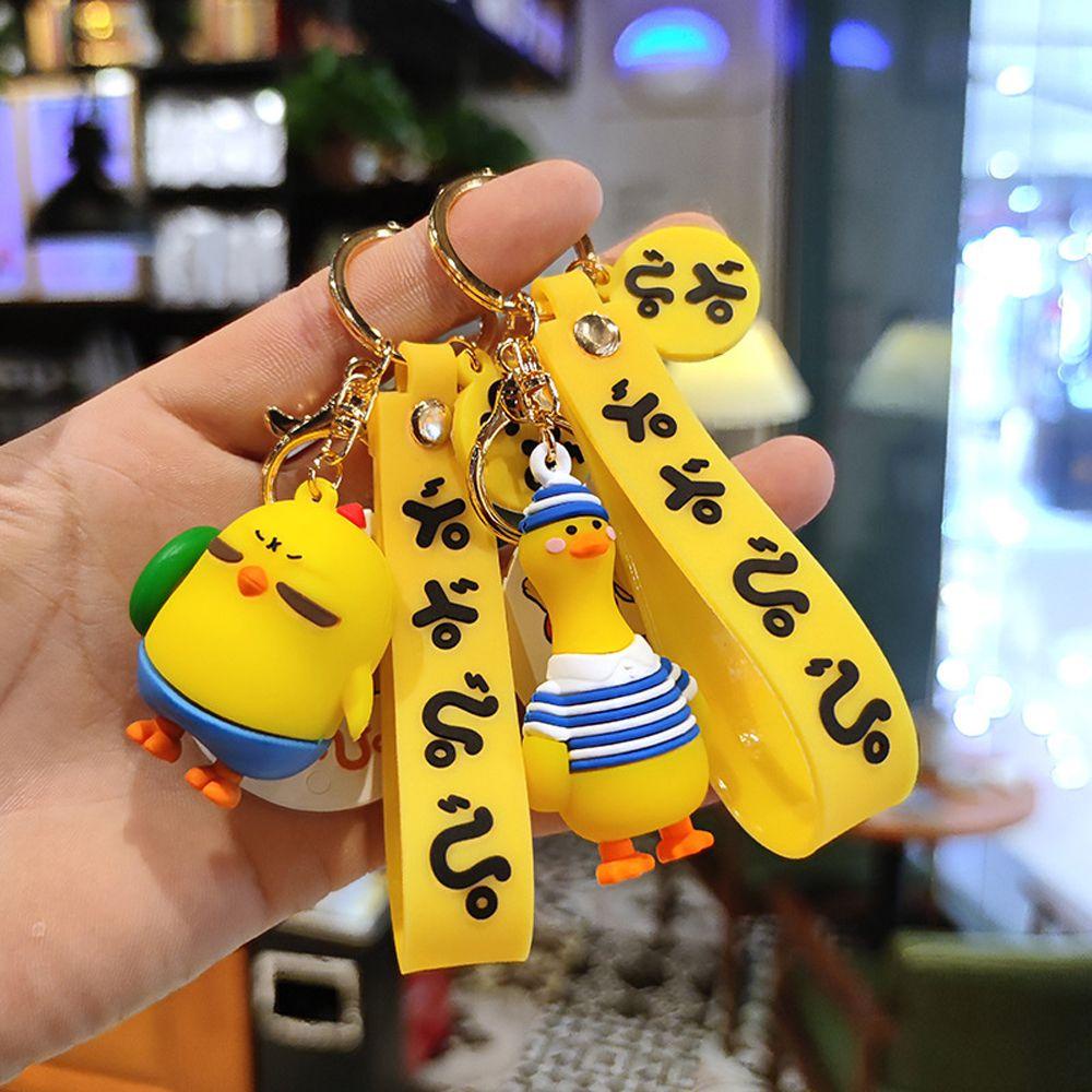 Móc Khóa Hình Gà Con Hoạt Hình Đáng Yêu
