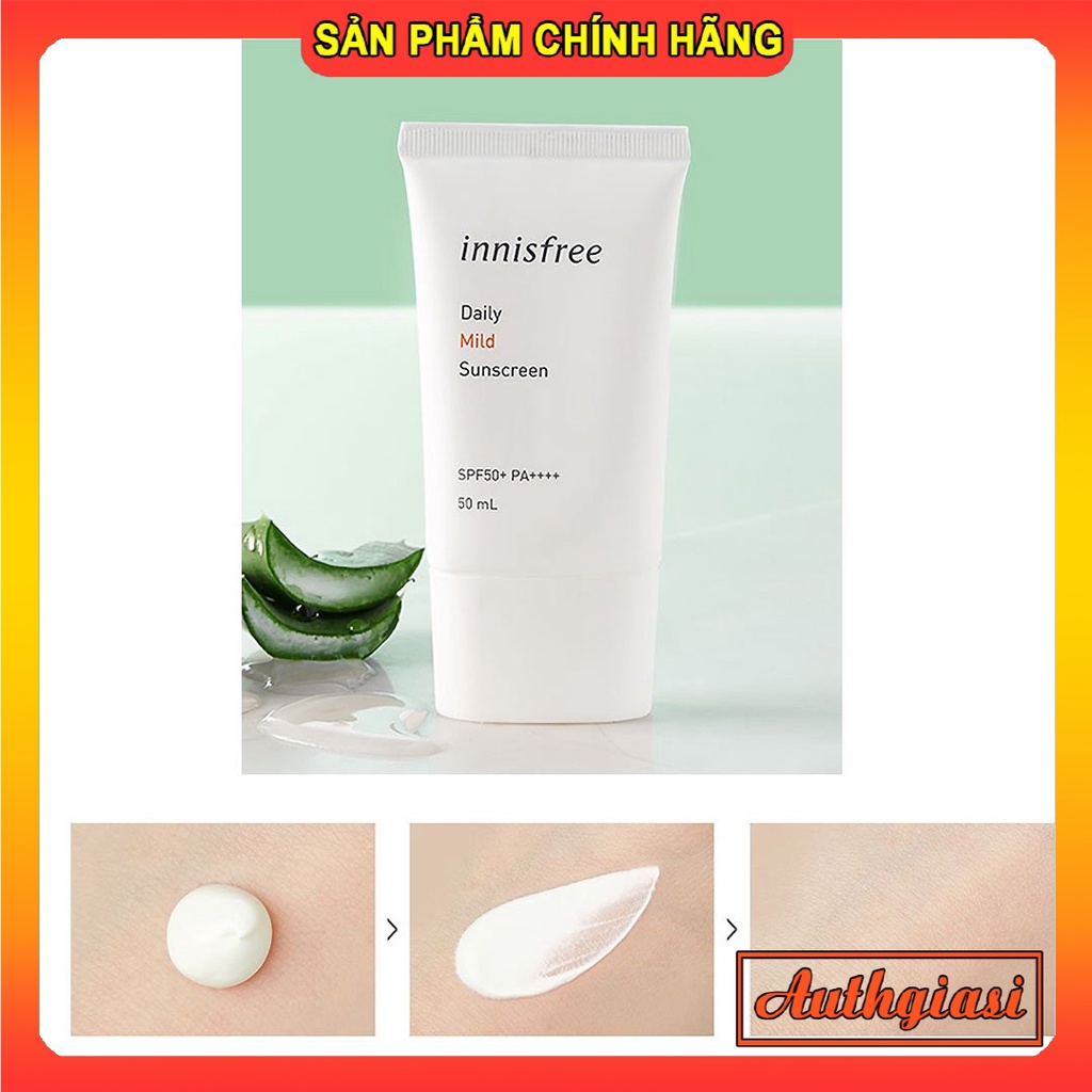 Kem chống nắng Innisfree Daily Mild \ No Sebum \ Triple Shield \ Longlasting KCN 50ml