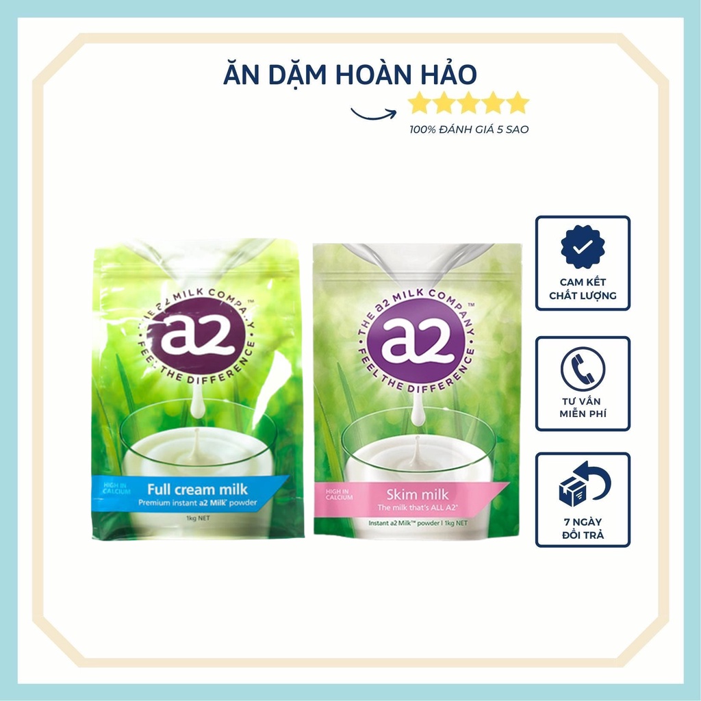 Sữa tươi A2 nguyên kem tách kem của Úc 1kg ( DATE MỚI )
