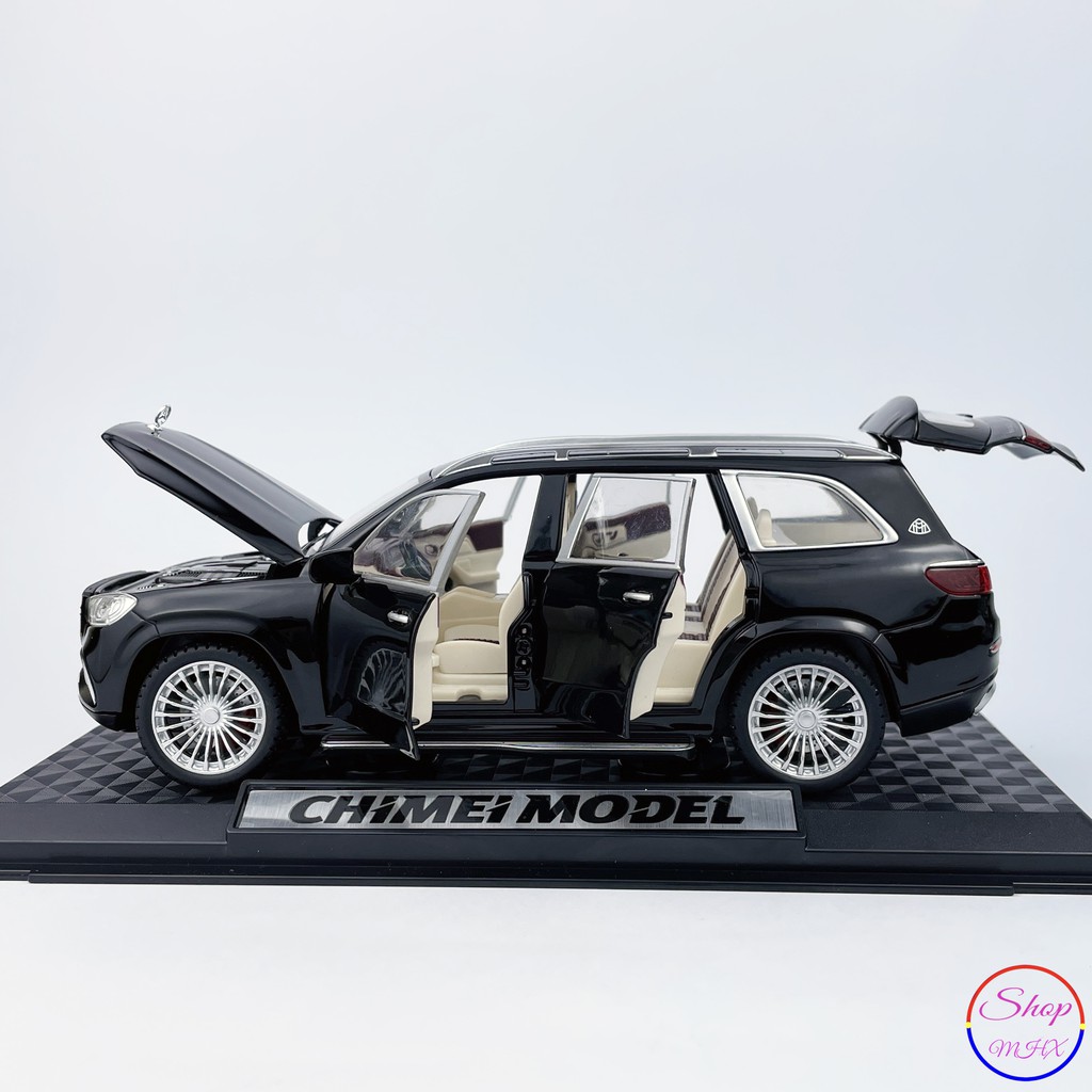 Xe mô hình sắt Mercedes Maybach GLS600 TẶNG KÈM BIỂN SỐ tỉ lệ 1:24 CHIMEI
