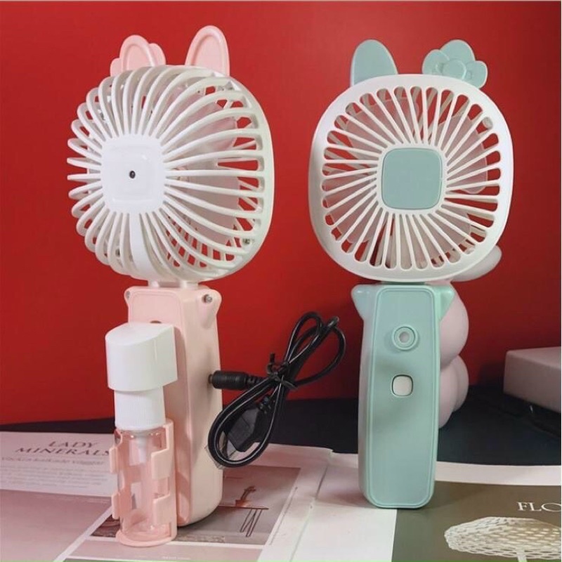 Quạt Phun Sương Cấp Ẩm Cầm Tay Mini Tích Điện