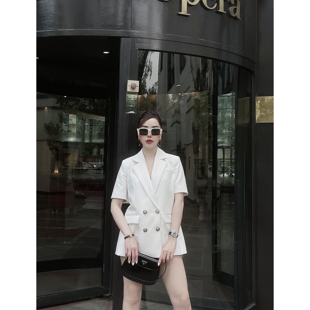 Áo vest trắng ngắn tay AV058