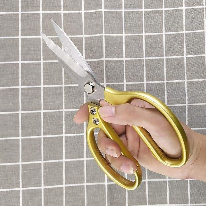 Kéo Cắt Gà Katie House, Vải, Chỉ, Dây Điện, Cắt Cá, Đồ Ăn Chất Liệu INOX, Cán Kim Loại Siêu Bén, HÀNG LOẠI 1