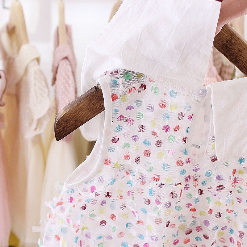 Bộ Đầm Không Tay Nhiều Màu Sắc Thời Trang Mùa Hè 2020 Dành Cho Bé Gái 1-3 Tuổi