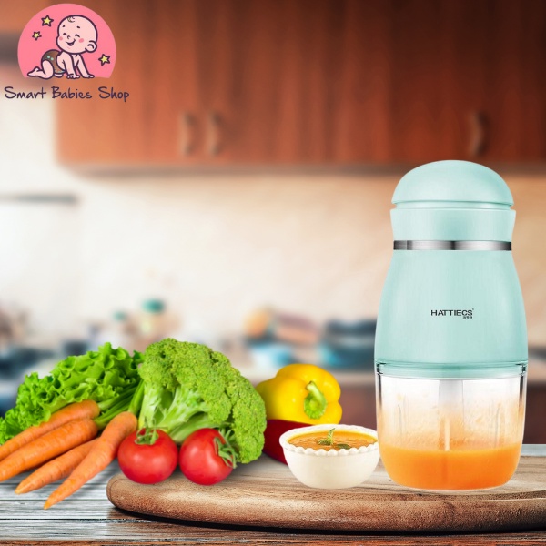 Máy xay mini Hattiecs 6 lưỡi chuyên dùng xay thực phẩm cho bé ăn dặm