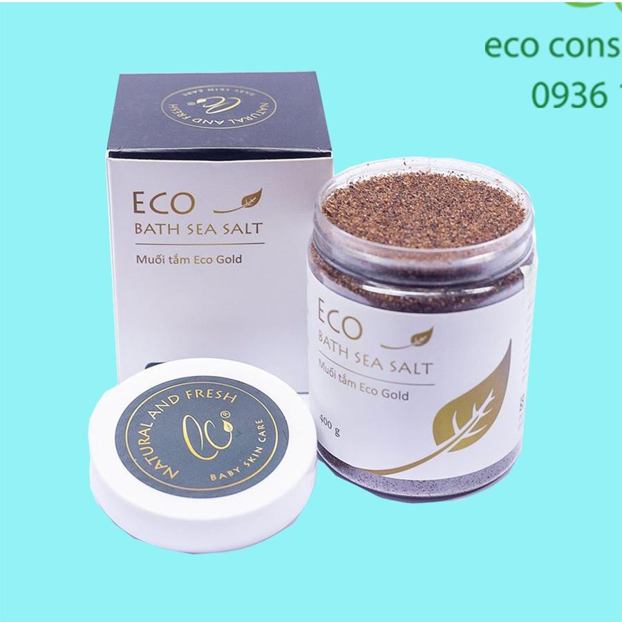 [COMBO 5 MUỐI SIÊU RẺ] MUỐI TẮM BÉ ECO GOLD 400G TẶNG 1 MUỐI ECO 200G- DÙNG CHO TRẺ TỪ SƠ SINH,  GIẢM RÔM SẢY, MẨN NGỨA