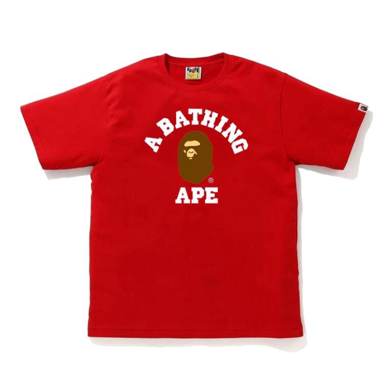 Áo Thun Cotton Tay Ngắn In Họa Tiết Bape Thời Trang Cho Nam Và Nữ