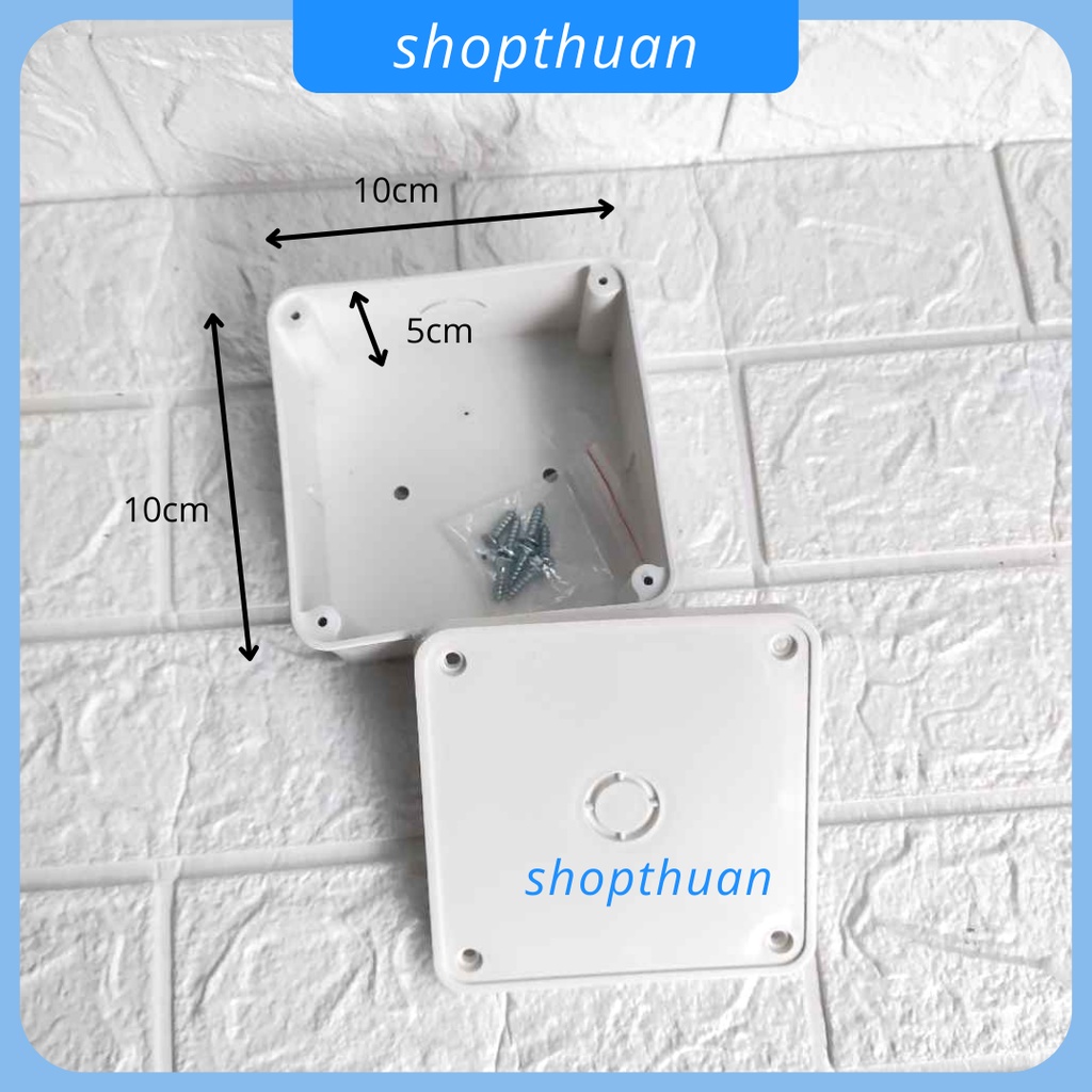 Hộp Đế Nhựa Chứa Adaptor Camera Size 10 x 10 x 5 cm