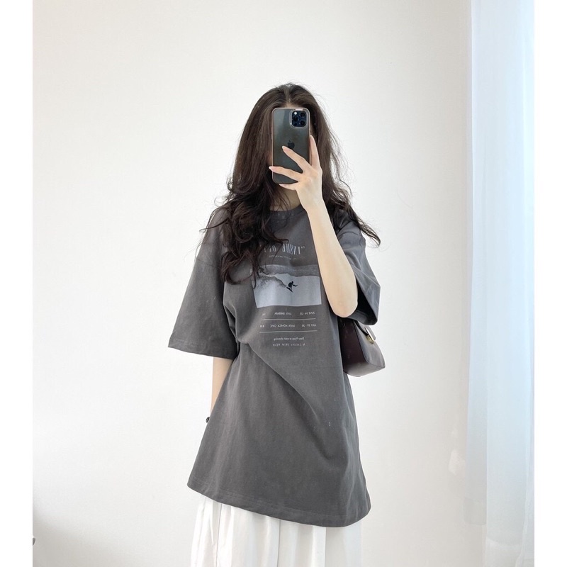 Áo phông tay lỡ INSIDE OUT chất cotton khô 3158 / dài 71 rộng 55