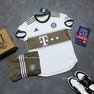 Bộ quần áo bóng đá CLB Bayern Munchen màu trắng mùa giải 22/23 hàng cao cấp Thailand