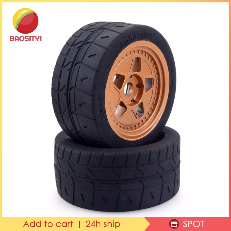 Bộ 2 Bánh Xe Cao Su Cho Xe Hơi Điều Khiển Từ Xa 1 / 7