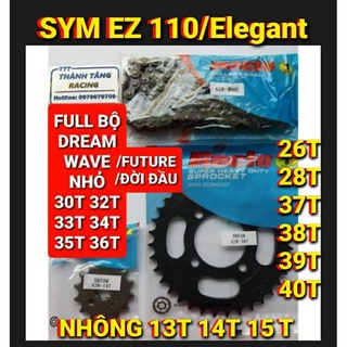 NHÔNG SÊN DĨA DREAM-WAVE Nhỏ/SYM EZ110/Elegant/ 26T 28T 30T 32T 33T 34T 35T 36T 37T 38T 39T 40T -FUTURE ĐỜI ĐẦU