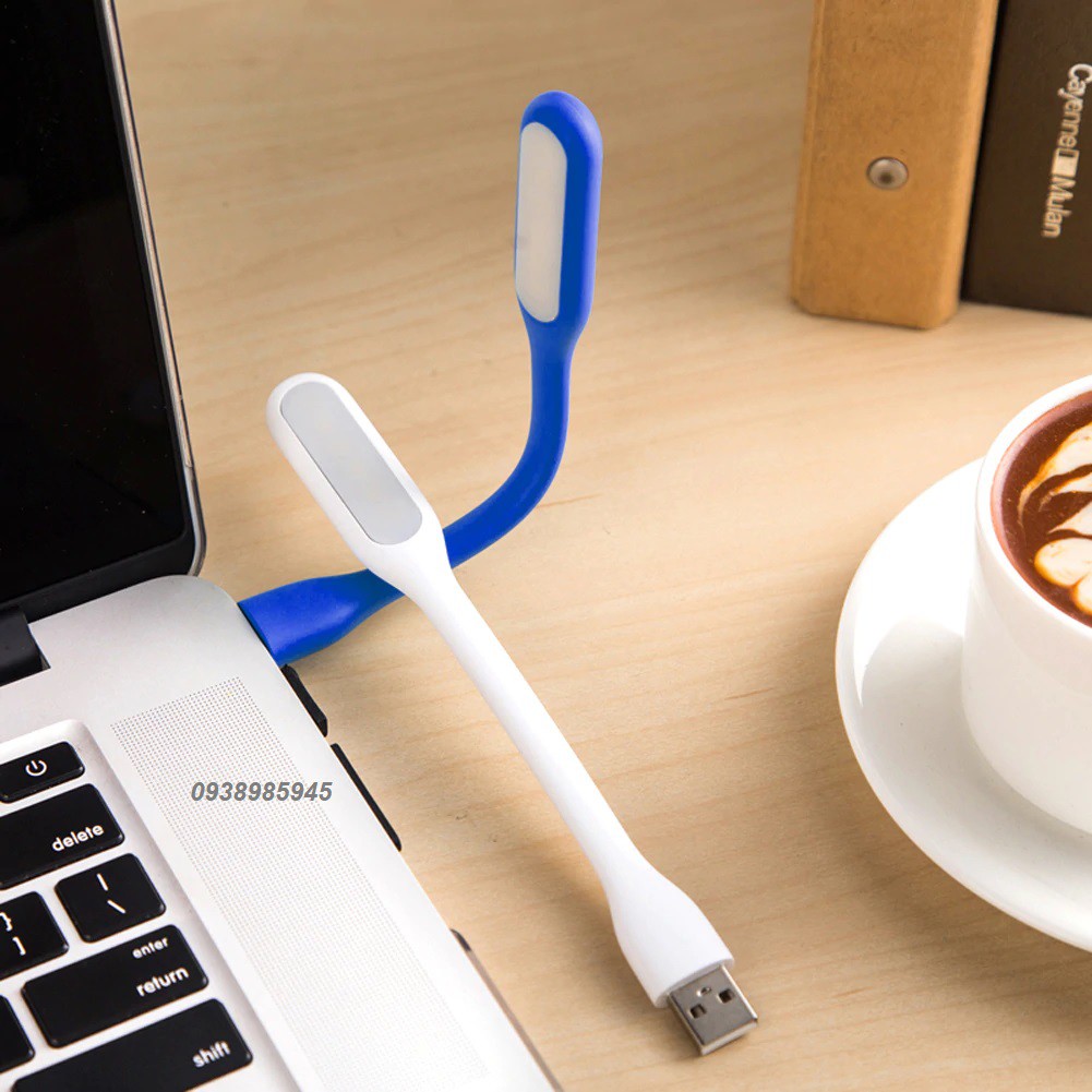 Đèn LED Đọc Sách Đầu Cắm USB Dẻo Siêu Sáng Cắm Máy Tính, Sạc Dự Phòng