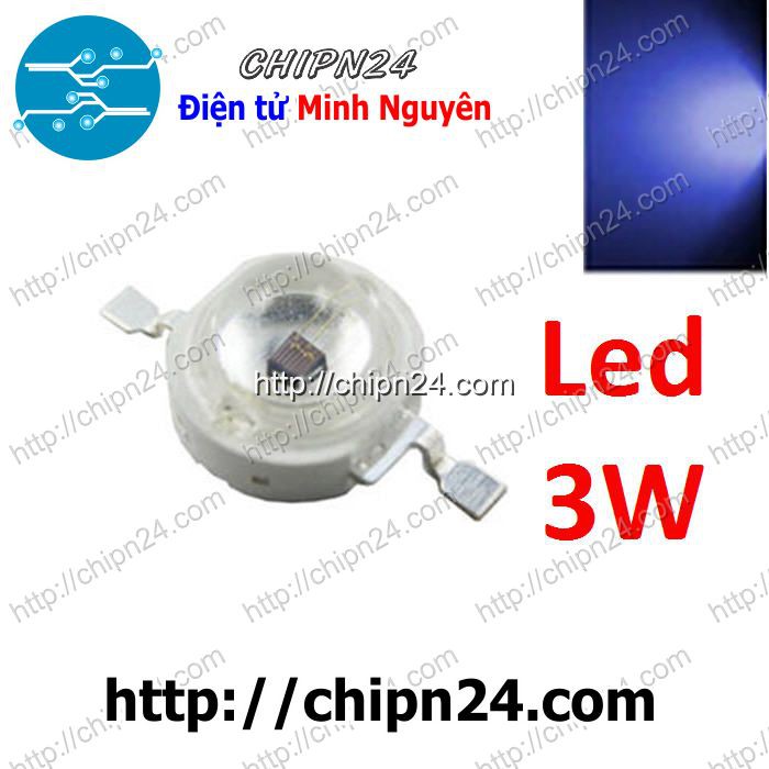 [2 CON] (KG1) Led 3W Xanh Dương Luxeon