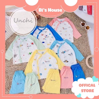 🌟[ TOP BÁN CHẠY ] Quần áo trẻ em📌FREESHIP📌Quần áo sơ sinh Unchi dài tay chất peptit cho bé từ 3-8kg 🍀