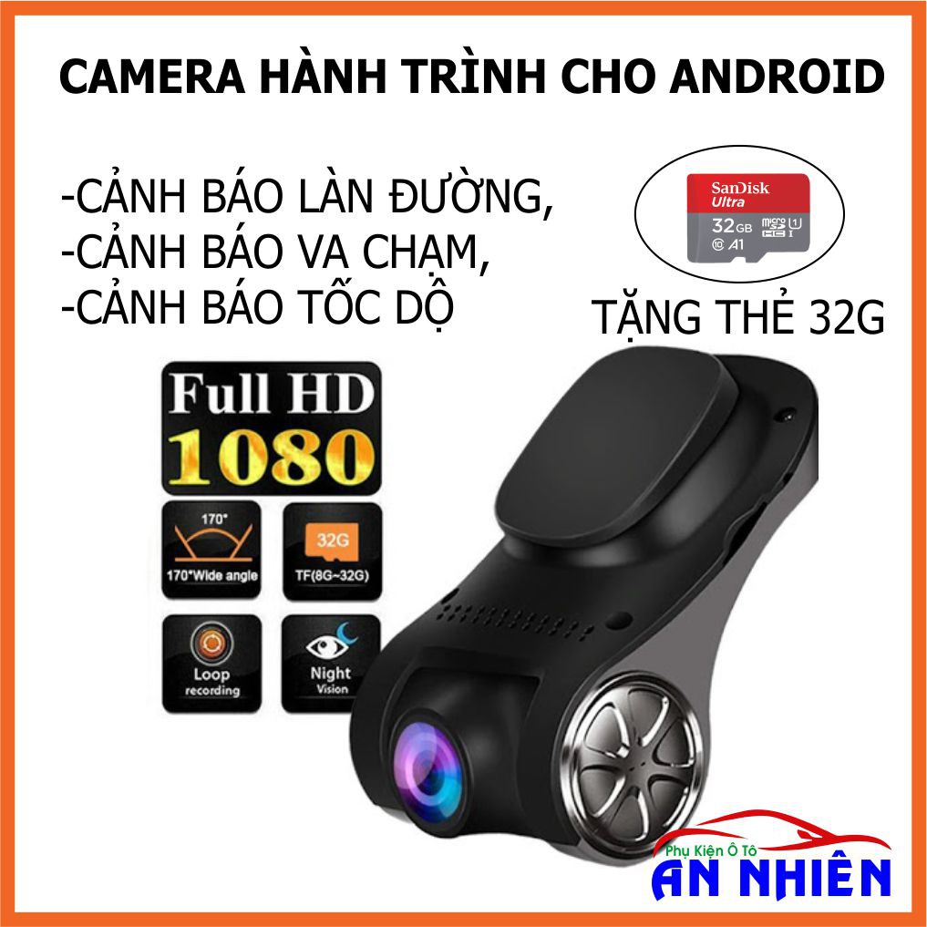 Camera Hành Trình U6 Full HD Kết Nối Màn Hình DVD Android Cho Ô Tô Xe Hơi