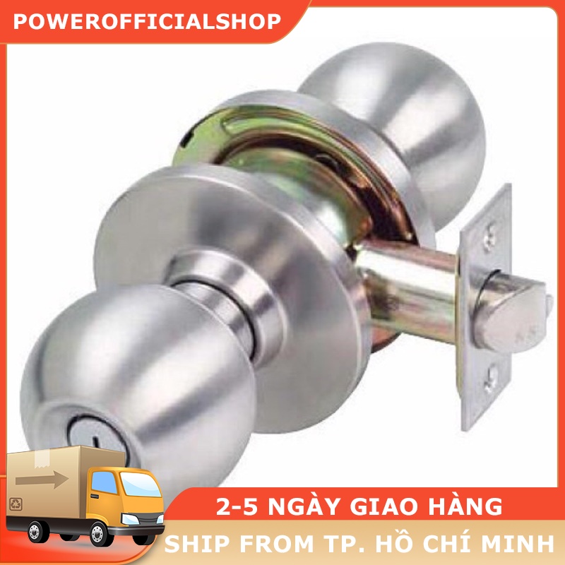 45 độ Ổ Khóa cửa tròn bằng thép không gỉ Khóa tay nắm gia dụng Khóa cửa xoay Thích hợp cho khóa phòng ngủ và khóa