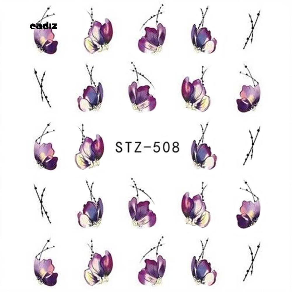 ✮ Sticker Dán Móng Nghệ Thuật Hình Cánh Hoa Cổ Điển