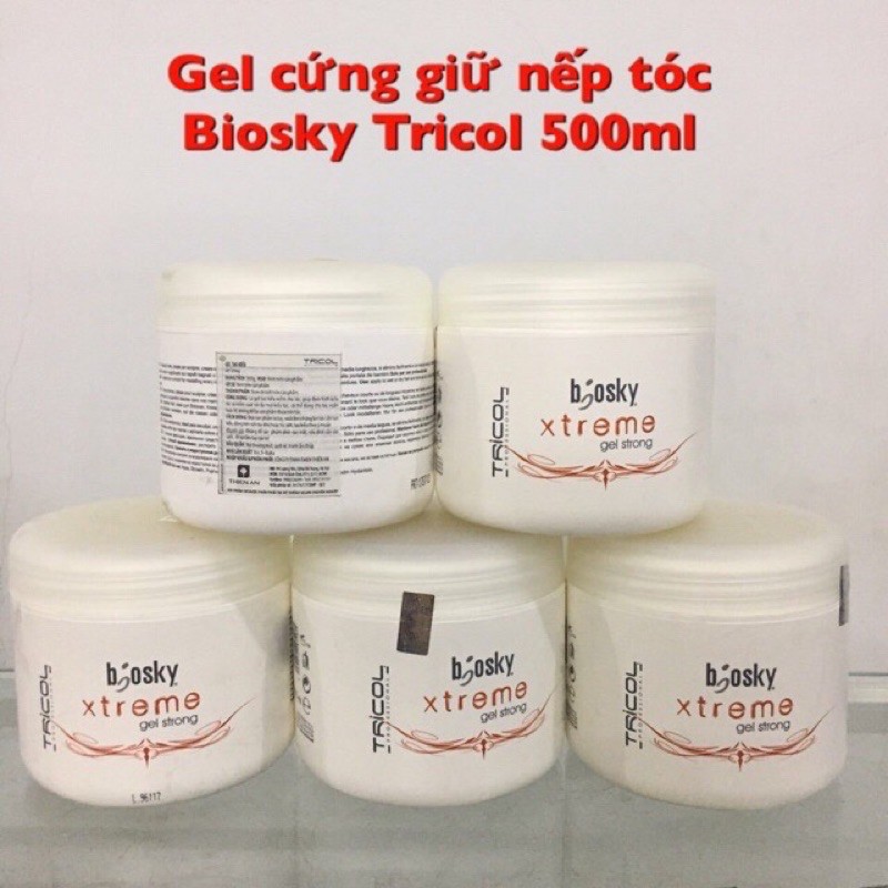 Gel cứng giữ nếp tóc Biosky Tricol 500ml