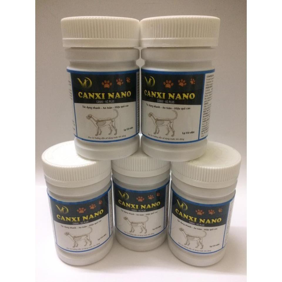 Canxi Nano Cho Chó Hộp 150 Viên Bổ Sung Dinh Dưỡng Canxi Các Vitamin Và Khoáng Chất