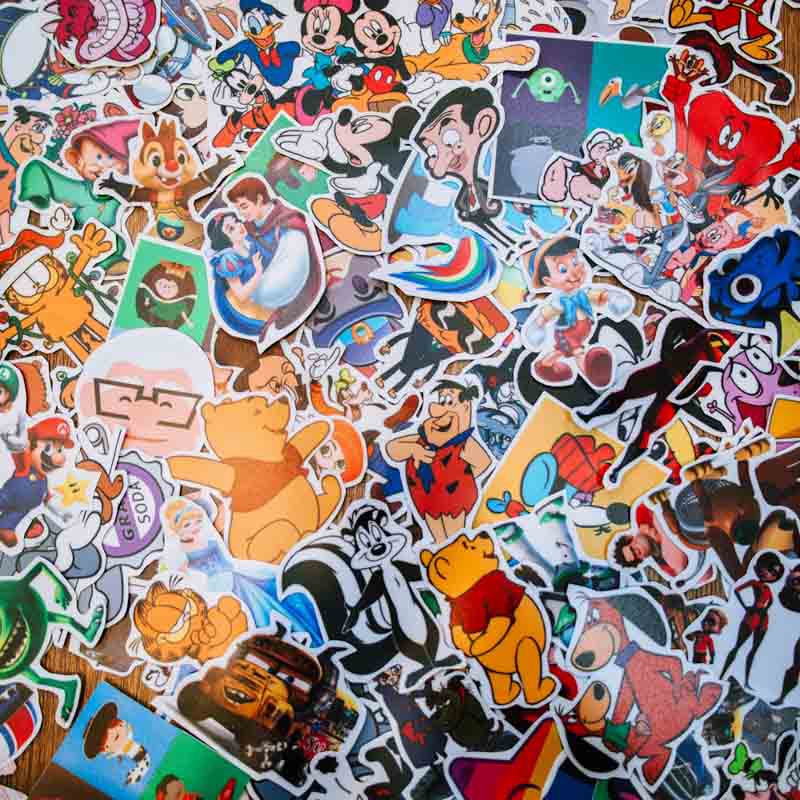 Set 100 Sticker hình dán - Cartoon