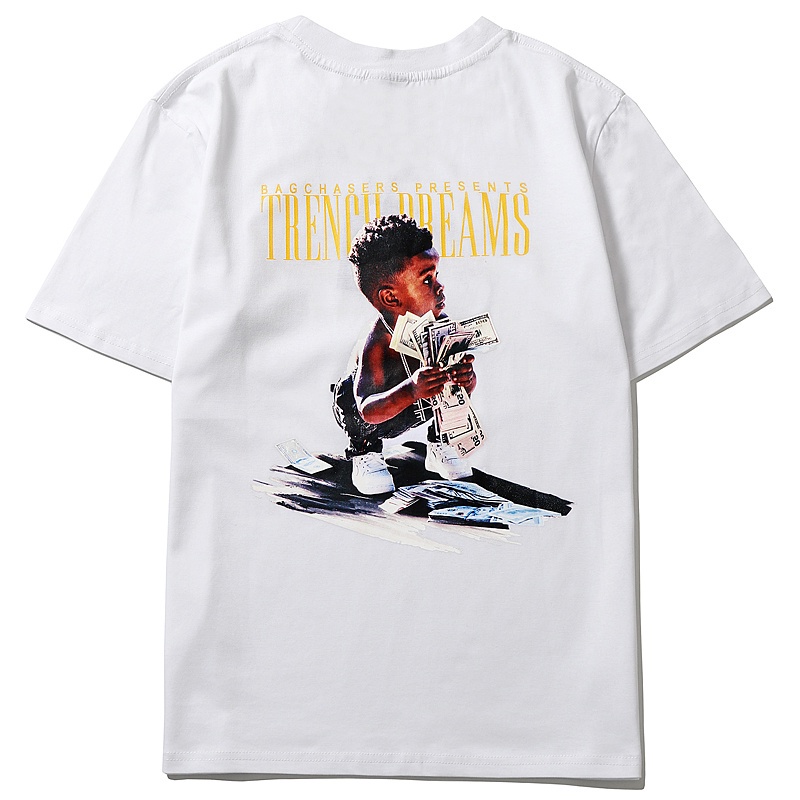 Áo Thun Ngắn Tay Dáng Rộng In Hình Thời Trang Cá Tính