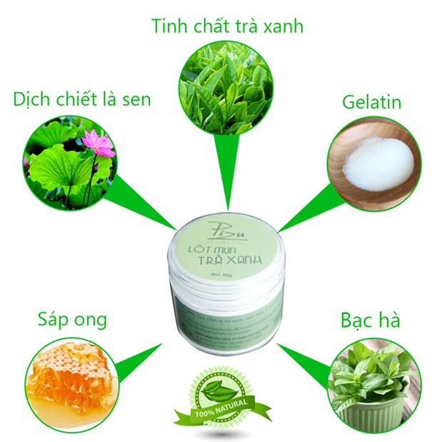 Gel lột mụn trà xanh Pizu