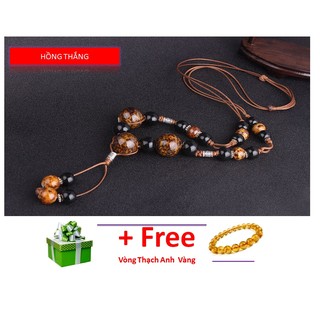 Vòng cổ thời trang bằng gốm Sứ cao cấp - Phong cách cổ điển (Vàng nhạt)