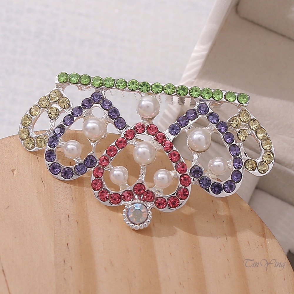 GETNOIVAS Lược Cài Tóc Hình Vương Miện Mini Chống Trượt Cho Bé Gái