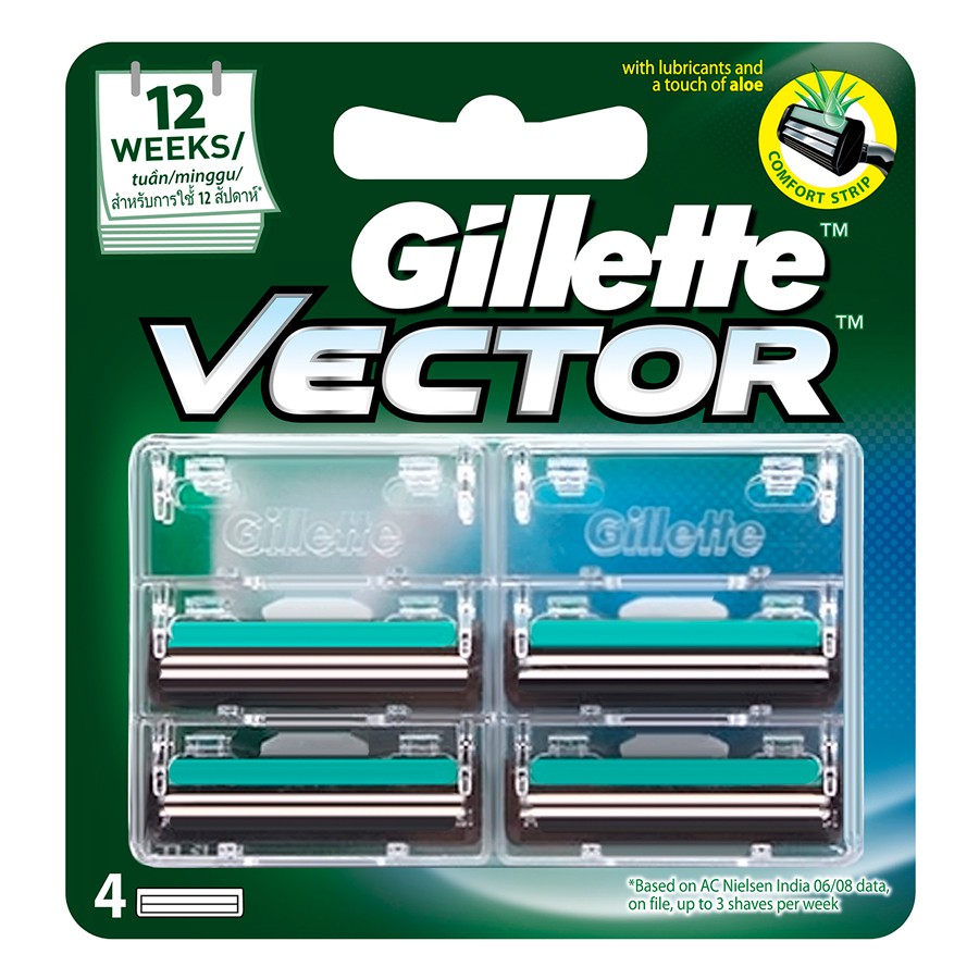 Lưỡi dao cạo Gillette Vector ( 4 lưỡi )