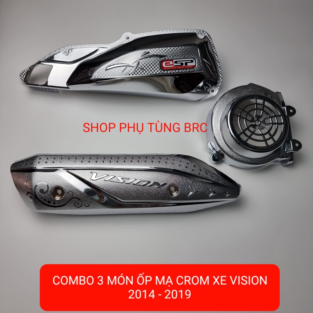 Combo 3 món ốp mạ CROM xe VIsion 2014 - 2019 ( Shop uy tín, Hàng chất lượng, Giá tốt, Mua Ngay)