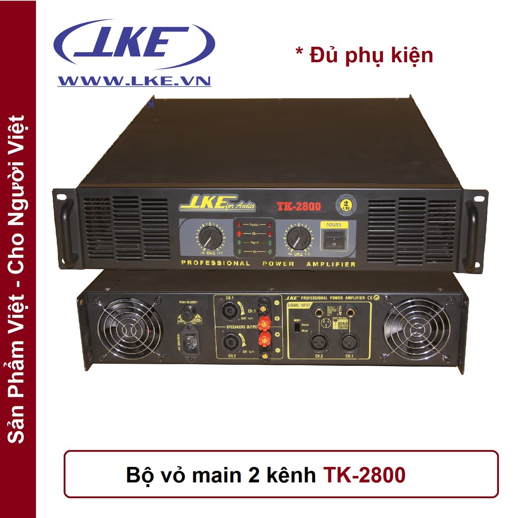 Vỏ main 2 kênh size 2U siêu dày TK2800 LKE